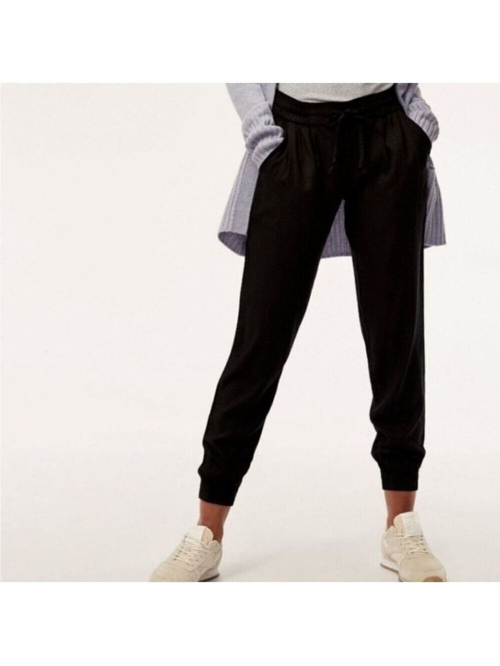 Aritzia Sunday Best Los Feliz Pant Drawstring Joggers Trousers Black Size Small